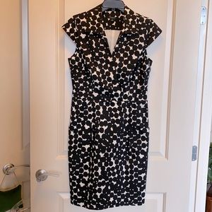 Ann Taylor Dot Print Stretch Cotton Dress
